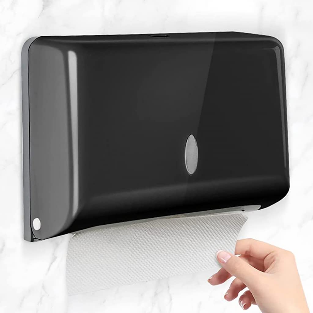 HASTHIP Tissue Holder for Bathroom, Large Tissue Paper Holder Wall-Mounted Paper Towel Dispensers, Black Transparent Paper Towel Holders for Hotels Restaurants Bathroom Kitchen, Holds 200 Paper HASTHIP Tissue Holder for Bathroom, Large Tissue Paper Holder Wall-Mounted Paper Towel Dispensers, Black Transparent Paper Towel Holders for Hotels Restaurants Bathroom Kitchen, Holds 200 Paper